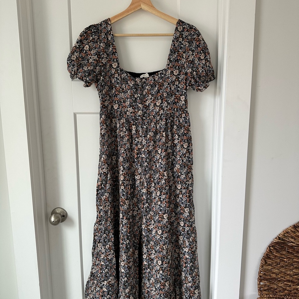 Floral Black Dress